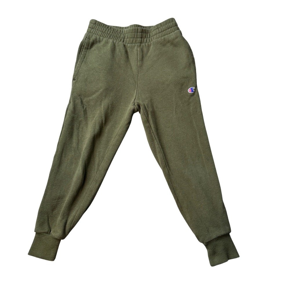 Champion Sweatpants Kids‎ Size 5 Olive Green Fleece Joggers Athletic Activewear